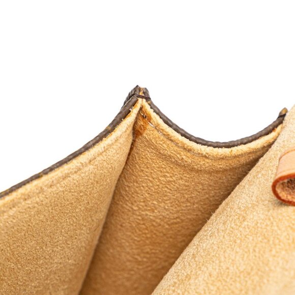 LOUIS VUITTON Brown Monogram Leather Pochette Shoulder Bag - Picture 4 of 10